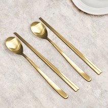 윌리브 국산 스텐 로이스 수저세트, 티타늄, 숟가락 2p + 젓가락 2p