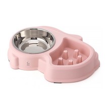 제제펫 반려동물용 파스텔 다람쥐 급체방지 식기, 핑크, 1개
