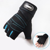 알로데 스포츠 손목밴드 반 손가락 장갑, 02 라이트블루