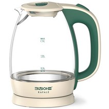 키친아트 라팔 그린티 스텐 SUS 304 유리 전기주전자 1.7L, KAEK-D17GF