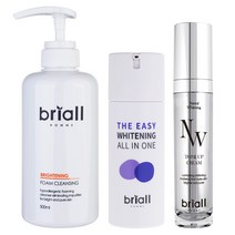 브리올옴므 브라이트닝 폼 클렌징 + 더 이지 화이트닝 올인원 로션 + 내츄럴 화이트닝 톤업 크림 세트, 1세트