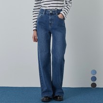 ELLE PARIS 와이드핏 부츠컷 데님 팬츠