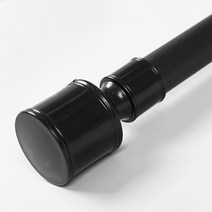 플레인캡 25 mm 커튼봉, 블랙