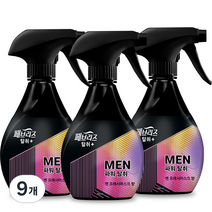 페브리즈 섬유 탈취제, 360ml, 9개, 맨 프레시머스크향