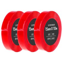 다다 초강력 양면테이프 15mm x 10m, 투명, 3개