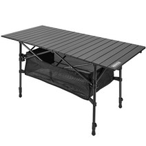 [베른플랫테이블] 메이튼 레드와일드 높이조절 캠핑 롤 테이블, 블랙