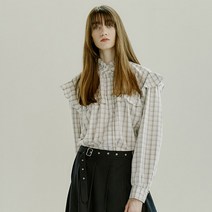 쥬시쥬디 J스퀘어 프릴 체크 블라우스 JVBL621B