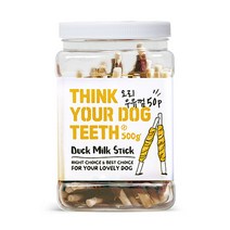 THINK YOUR DOG TEETH 우유껌 스틱 건조간식 50p 500g, 오리맛, 1개