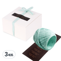 인디케이 모던 선물상자 1호 45p + 라피아 1p + 라벨50p, 화이트, 3세트