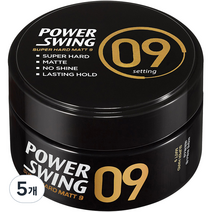 미쟝센 파워스윙 슈퍼 하드 매트 왁스 9, 80g, 5개