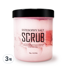 에스테소피 바디 스크럽 솔트 솝 로즈, 1kg, 3개