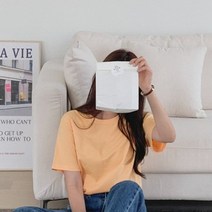 린다샵 여성용 워즈니 컬러 베이직 반팔 티셔츠 T7349K17