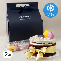 지유가오카 레드벨벳 마카롱 DIY 케이크 (냉동), 750g, 2개