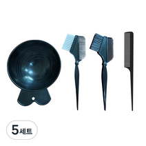 에이브 셀프 염색 키트 염색볼 + 염색빗 2종 + 꼬리빗 세트, 혼합색상, 5세트