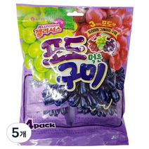 롯데제과 젤리셔스 포도 먹은 구미, 196g, 5개