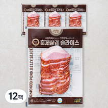 노랑오리 참나무 훈연 훈제삼겹 슬라이스, 150g, 12팩