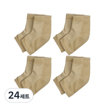 생활더하기 풋케어 발 뒤꿈치 보습 패드 양말 베이지, 24세트, 1매