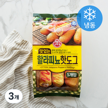 오뚜기 맛있는 할라피뇨 핫도그 (냉동), 400g, 3개