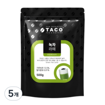 타코 녹차라떼 분말, 500g, 1개입, 5개