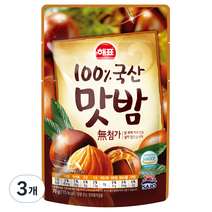 해표 100% 국산 맛밤, 70g, 3개