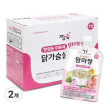 짱죽 맛있는 이유식 맘마짱 7개월부터 10p, 닭가슴살야채죽, 2개, 120g