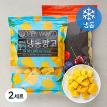딜라잇가든 냉동 파인애플 청크 1kg + 냉동 망고 1kg (냉동), 2세트