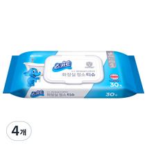 스카트 화장실 청소 티슈 30매, 4개
