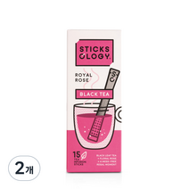 스틱솔로지 로얄로즈 로즈 블랙티 스틱티, 2.5g, 15개입, 2개