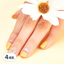 넬로 팔레트 젤 네일 스티커, 샤인데이지, 4세트