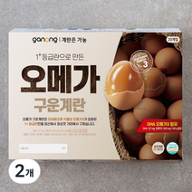 가농 1+등급란으로 만든 오메가 구운란, 20구, 2개