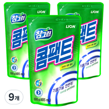 참그린 콤팩트 주방세제 리필형, 500g, 9개