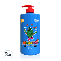퍼니피아 키즈 3in1 올인원클렌저 수박, 1000ml, 3개