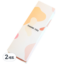 도나앤데코 줄리 슬림사각 상자 15p + 투명 원형스티커 3cm 15p, 혼합색상, 2세트