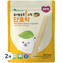 또또맘 유아용 유기농 오곡 롱스틱 과자 30g, 2개, 단호박맛