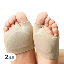 앞꿈치패드 깔창 앞발바닥 실리콘 보호 패드 양발세트 베이지 M, 2세트