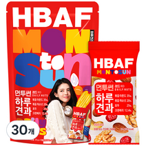 HBAF 바프 먼투썬 하루견과 레드, 20g, 30개