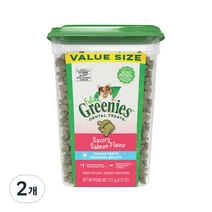 그리니즈 고양이 필라인 스낵 277g, 2개, 연어맛