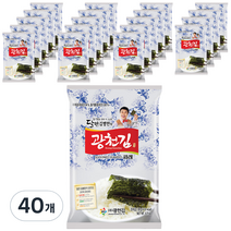 광천김 달인 김병만 파래 전장김, 20g, 40개