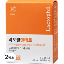 락토필듀오 락토필엔테로 유산균 14.4g, 30정, 2박스