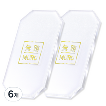 무로 크리스탈 스크럽 글라스 풋파일, 6개, 1개입