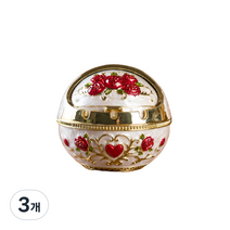 꽃무늬 미닫이 뚜껑재떨이 YT_RA349, 골드레드, 3개, 3개