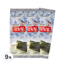 광천김 달인 김병만의 대용량 파래 식탁김, 55g, 9개