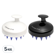 쿨그린 ST-205 샴푸브러쉬 2p, 화이트, 블랙, 5세트