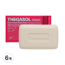 때가솔 로자카 때밀이 각질제거 목욕비누, 100g, 6개