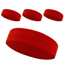 에이빅스포츠 땀흡수 퍼포먼스 헤어밴드 4p, 레드, 4개