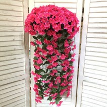 인공 덩쿨 에어플랜트 꽃장식 핫핑크, 1개