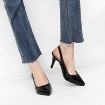 세리즈 에나멜 포인티토 슬링백 힐 9cm