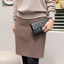 빼빼 여성용 다트핏 모던 에이치라인 스판 스커트