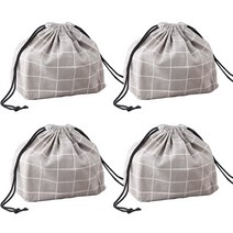 더플로우 간편하게 쓰기 좋은 패브릭 피크닉 도시락 가방 021, 4개