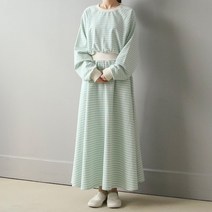 비나인 이플리 스트라이프 롱 원피스